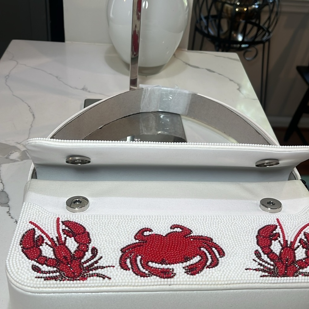 Sincerly Jules Beaded Crab Purse Shoulder Bag with Red Crab NWT - Picture 12 of 13